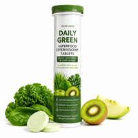 Comprimés effervescents Super Greens mélangés pour adultes OEM ODM – Complément nutritionnel quotidien naturel à base d'extraits de fruits et légumes verts