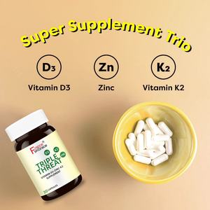 Complément alimentaire Triple Thérapie Vitamine D3 Zinc K2 Marque Blanche – 30 Capsules pour le Soutien Immunitaire - Product Image 5