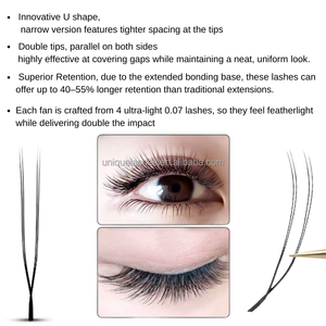 Nuovi Arrivi Ciglia YY con Pelo Sintetico a Forma di U Curvatura C CC D Etichetta Privata Estensioni Ciglia YY Doppie Classiche Strette in Vassoio - Product Image 3