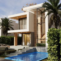 Villa préfabriquée moderne de luxe, facile à construire, maisons modulaires à ossature légère en acier, mini-maisons, villas préfabriquées