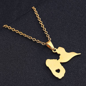 Guadalupe mapa Caribe regalos decoración collar joyería accesorio Guadalupe bandera colgante joyería Metal recuerdo Guadalupe - Product Image 4