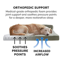 Vente en gros de tapis de lit orthopédique apaisant anti-mastication pour chien ortho mousse à mémoire de forme tissu refroidissant pour sommeil profond pour chien de compagnie