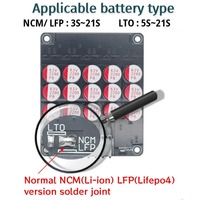 Placa de condensadores de ecualización activa 5A 6S 8S 5S BMS para baterías Lipo, LiFePO4, LTO con ecualizador de energía y carcasa acrílica opcional