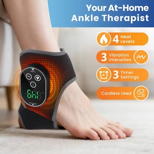 Fitease 1 Paire de Masseurs de Pieds et Chevilles Intelligents Rechargeables 3000mAh à Double Moteur, 3 Modes de Vibration Profonde, Contrôle de la Durée, Soulagement de la Douleur - Product Image 2