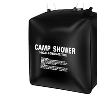 Douche solaire portable 5 gallons/20L Douche solaire chauffée pour le camping Accessoires de camping Tente de douche avec tuyau amovible