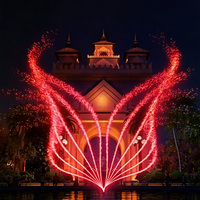 Fontaine de danse commerciale grand format haut de gamme, multicolore, à LED, en acier inoxydable, pour extérieur, avec musique synchronisée, pour la décoration des places publiques