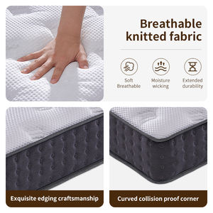 <b>King</b> Single <b>Size</b> Durable <b>Orthopedic</b> Pocket Spring <b>Mattress</b> for Hospital Bed 380g/m Knitted Fabric Soft Comfortable Quilted - Product Image 2