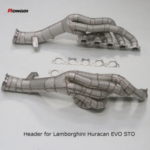 RD Performance Racing Exhaust Auto Downpipe Heat Shield Acier Inoxydable 304 1.5mm Fixation Directe par Vis pour Huracan EVO/STO - Product Image 2