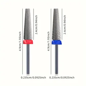 NUEVAS Brocas 5 en 1 Extra Largas de Acero de Tungsteno para Uñas, Fresa para Remover Esmalte, Pegamento y Gel UV, Herramientas de Broca - Product Image 3