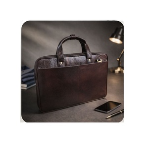Bolso Bandolera de Cuero Genuino Impermeable para Computadora, Estilo Ejecutivo para Hombre, Maletín para Laptop, Funda para Tablet, Venta Caliente - Product Image 2