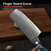 Couteau de cuisine polyvalent haut de gamme en acier au carbone avec manche en plastique, style vintage, ambidextre, pour la maison et la restauration