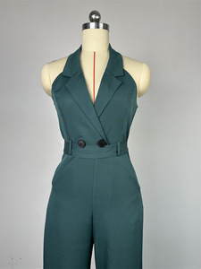 <span class=keywords><strong>Abbigliamento</strong></span> da <span class=keywords><strong>donna</strong></span> da <span class=keywords><strong>donna</strong></span> pantaloni <span class=keywords><strong>eleganti</strong></span> di nuovo temperamento estivo con scollo all'americana a vita alta tasca slip da <span class=keywords><strong>donna</strong></span> tuta Casual - Product Image 5