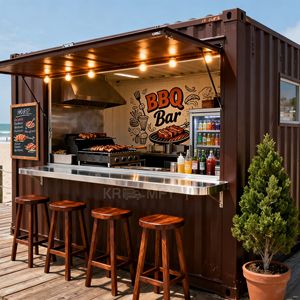 Bar et café mobile contemporain en conteneur maritime avec cuisine - Robuste et durable - Product Image 3