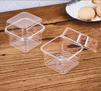 Mini Boîtes à Gâteaux et Cupcakes Transparentes en PET, Emballage Individuel pour Desserts, Boîte en Plastique Jetable Transparente avec Couvercle pour Exposition