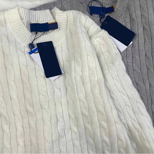 <span class=keywords><strong>Pull</strong></span> en tricot acrylique brodé à col rond pour femme et homme Ralph Sweep taille RL <span class=keywords><strong>Real</strong></span> Pat pour Mark Warm Twist, automne - Product Image 4