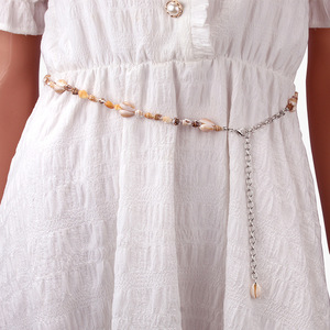 สร้อยคาดเอวรูปเปลือกหอยประดับมุกเทียมพู่ห้อย สไตล์ชายหาด สำหรับผู้หญิง - Product Image 2