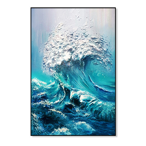 Pintado a mano moderno Villa <span class=keywords><strong>Toscana</strong></span> arte playa jardín paisaje mediterráneo pinturas al óleo - Product Image 1