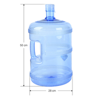 Bouteille d'eau en plastique PC bleue réutilisable de 3 et 5 gallons, robuste, vide, pour distributeur d'eau