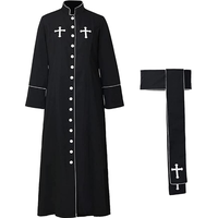 Vente en gros de costumes romains religieux d'église catholique de prêtre médiéval d'Halloween pour les costumes de téléfilms