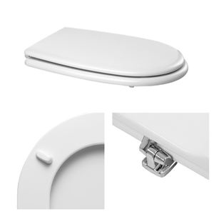 M138 Blanco Poliéster MDF Asiento Asientos de Inodoro Normal - Product Image 4