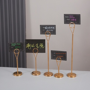 ที่วางป้ายราคาอาหารสแตนเลสแบบตั้งสำหรับร้านอาหาร ที่หนีบป้ายเมนู ที่วางป้ายราคาอาหารบนโต๊ะ สำหรับโรงแรม - Product Image 2