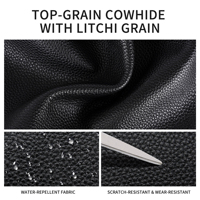 Porte-documents de luxe classique pour homme, grande capacité, multi-poches, portable, en cuir véritable, pour le bureau et les affaires