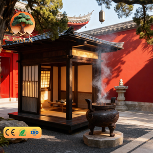 Salón <span class=keywords><strong>de</strong></span> té <span class=keywords><strong>de</strong></span> madera con diseño chino inspirado en canciones, Estética <span class=keywords><strong>de</strong></span> madera elegante para jardines, resorts, villas y oficinas - Product Image 1