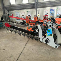 Zanjadora Agrícola de 30 cm de Ancho, Tipo Cadena, para Cavar Zanjas, con Caja de Cambios Montada en 3 Puntos, Accionada por Toma de Fuerza de Tractor de 100 HP