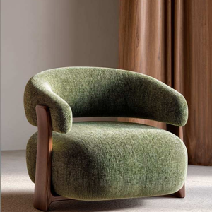 Sofá minimalista hecho a mano con madera de teca maciza, con un elegante respaldo curvo y cojines gruesos y acolchados para una comodidad inigualable. - Product Image 1