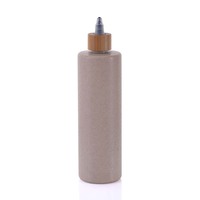 Squeeze Applicator Hair Oil 60 ml 120ml 250ml 500ml clear Frosted Amber Plastic Bottle with Bamboo Twist Top Cap
