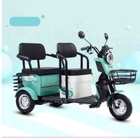 Tricycle électrique chinois à deux rangées pour passagers et marchandises, scooter électrique à 3 roues pour adultes