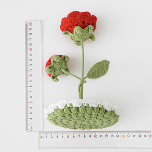 Support <span class=keywords><strong>de</strong></span> téléphone portable en laine tissée à <span class=keywords><strong>la</strong></span> main en forme <span class=keywords><strong>de</strong></span> feuille, écologique, crocheté, série Forêt Magique, avec motif d'escargot rose - Product Image 5