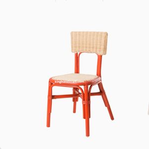 Silla Infantil de Ratán Natural Hecha a Mano, Duradera, Ligera, Segura, con Bordes Redondeados, Diseño Moderno para Cocina y Uso en Exteriores - Product Image 1