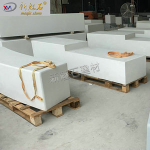 New Magic Stone Outdoor GRC Bench Irregular Shape Modern Design For City <b>Squares</b> Custom Size - Product Image 4