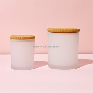 <span class=keywords><strong>Bocaux</strong></span> à bougies en verre givré de 10 oz avec couvercles en liège |   Expédition rapide en 10 jours, faible MOQ, couleur et logo personnalisés - Product Image 6