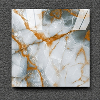 Carreaux de sol en porcelaine Foshan 60x60 (24x24 pouces) motif marbre onyx blanc veine dorée pour salon