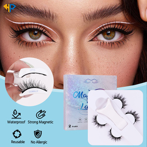 2 paires de <span class=keywords><strong>cils</strong></span> magnétiques naturels longs, épais et doux, boîte en métal, réutilisables, aimants puissants, légers, sans colle, clip <span class=keywords><strong>magnétique</strong></span> pour <span class=keywords><strong>cils</strong></span> - Product Image 1