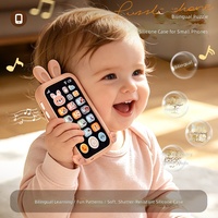 Juguete de Teléfono Bilingüe Simulado para Niños SY, Botones de Plástico con Forma de Animales, Música Relajante, Juguete Educativo de Aprendizaje Temprano para Bebés