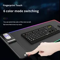 Tapis de Souris et Clavier Informatique Haute Qualité avec Chargeur Sans Fil 15W, Lumière RGB et Support Téléphone 810*32*24.5mm pour Gaming (En Stock)