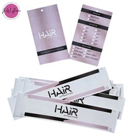 Bandeau d'Emballage pour Mèches de Cheveux Naturels, Imprimé sur Mesure, Adhésif, Étiquette Suspendue en Papier pour Extensions et Perruques