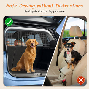 Nobleza di lusso piccola auto barriera per cani universale estensibile per auto divisore di sicurezza griglia Pet marsupio borsa - Product Image 4