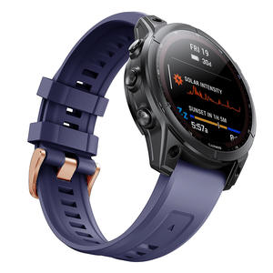 Bracelet de remplacement en silicone pour Garmin <span class=keywords><strong>Fenix</strong></span> 7S <span class=keywords><strong>6S</strong></span> Pro 5S Plus Instinct 2S Bracelet Sport Boucle Or <span class=keywords><strong>Rose</strong></span> 20mm - Product Image 2