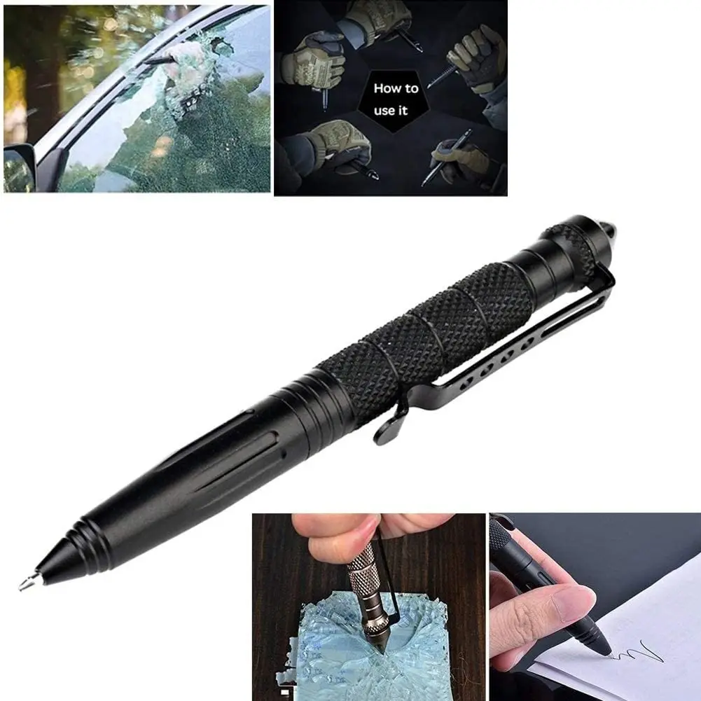 Multifunksionele allooi taktiese penne vir selfverdediging buitelug oorlewing pen
