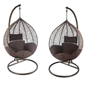 Mobilier de jardin moderne et extérieur Chaise balançoire de patio Chaise œuf suspendue Prix bon marché Vente en usine Chaise œuf suspendue en rotin