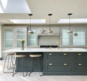 Cuisine de luxe BALOM Villa |   Bois massif personnalisé bicolore |   Ensemble de meubles de cuisine modernes en gros - Product Image 4