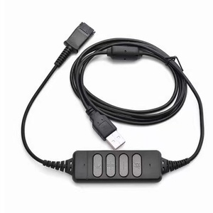 Câble adaptateur <span class=keywords><strong>USB</strong></span> DA80 QD compatible avec <span class=keywords><strong>Plantronics</strong></span> ou Jabra pour une connexion rapide avec contrôle du volume/du silence pour les casques - Product Image 2