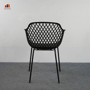 Fauteuil commercial élégant avec dossier en maille diamantée, design moderne pour bistro, hall d'hôtel et espace de bureau créatif - Product Image 6
