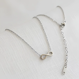 Collana alla Moda e di Alta Qualità in Acciaio Inossidabile Placcato Oro 18K, Gioiello Impermeabile a Forma di Simbolo <span class=keywords><strong>Infinito</strong></span> per Feste - Product Image 3