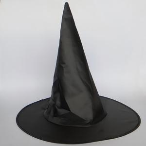 Cappello da Mago/Strega in Tessuto Oxford Nero per Halloween, Accessorio per Costume, Decorazione Conica per Feste Magiche - Product Image 4