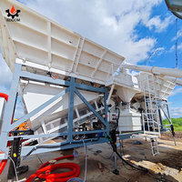 Centrale à béton entièrement personnalisée mobile prête à l'emploi Centrale à béton de type lot à mélange sec humide